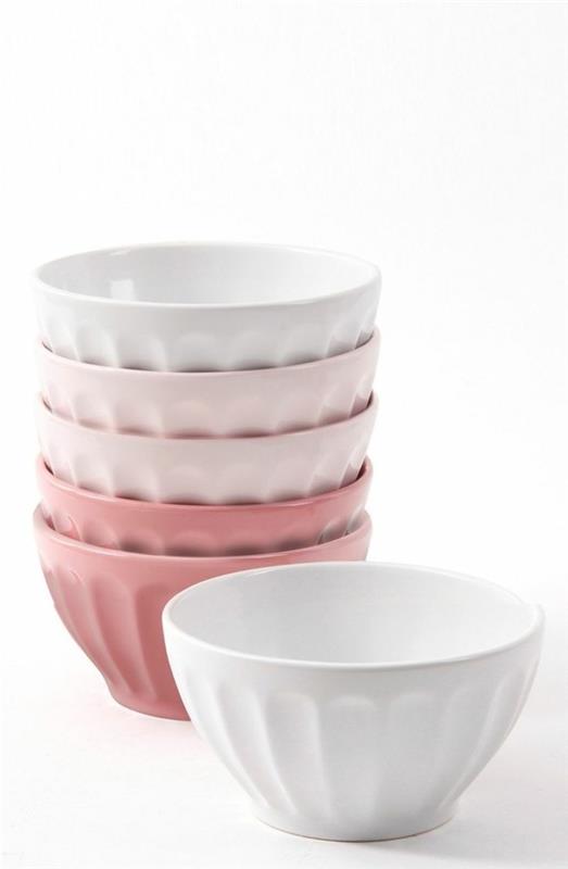 όμορφες ιδέες για το σπίτι πιάτα χιλιετίας ροζ χρώματος