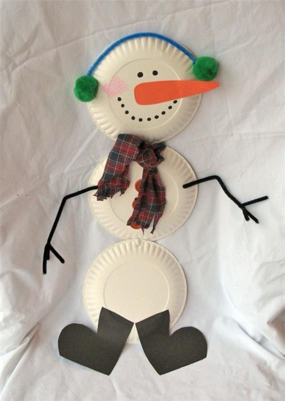χιονάνθρωπος με χαρτί πιάτων και καθαριστικό σωλήνων