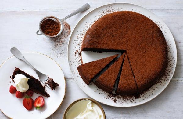 ψήσιμο κέικ σοκολάτας ελαιόλαδο κέικ σμέουρα