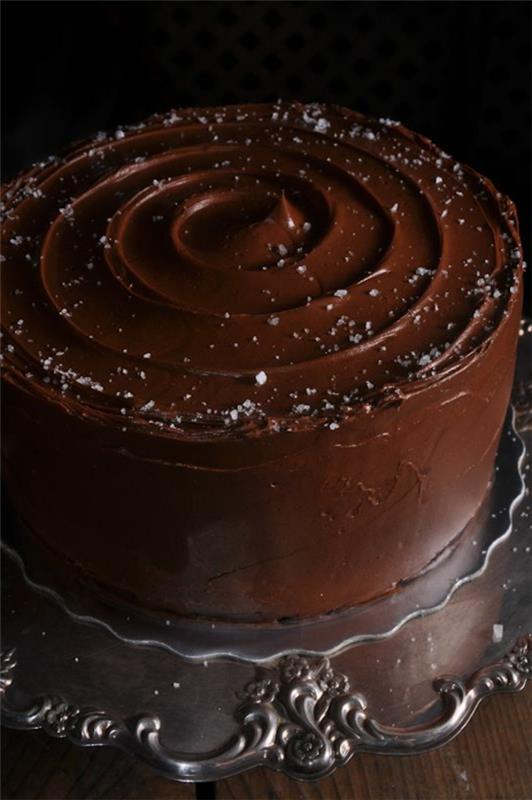 κέικ σοκολάτας σκούρα σοκολάτα γλάσο