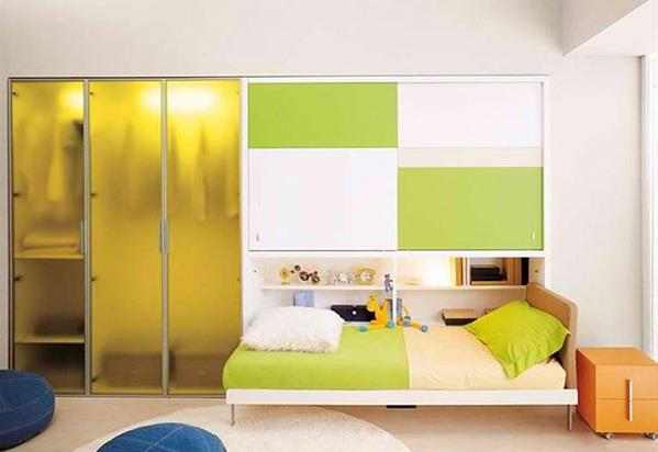 τοίχο ντουλαπιού με πτυσσόμενο κρεβάτι τοίχο κρεβάτι κρεβάτι ντουλάπι πράσινο