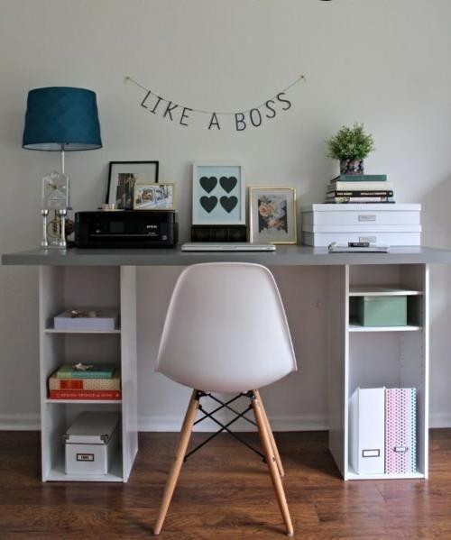 Φτιάξτε το δικό σας τραπέζι γραφείου πολύχρωμο ξύλο φθηνό αστικό σαν αφεντικό