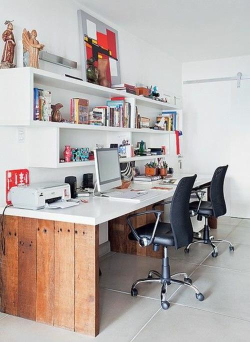 γραφείο φτιάξε μόνος σου ιδέες γραφείου diy ξύλινες σανίδες φυσικό ξύλο λευκός ξύλινος πίνακας
