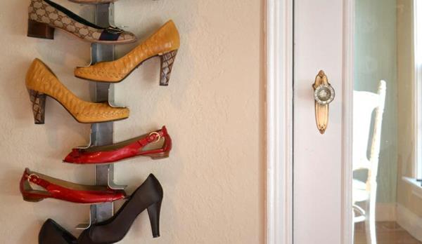 φτιάξτε το δικό σας ράφι παπουτσιών diy ιδέα μεταλλικό ράφι τοίχου