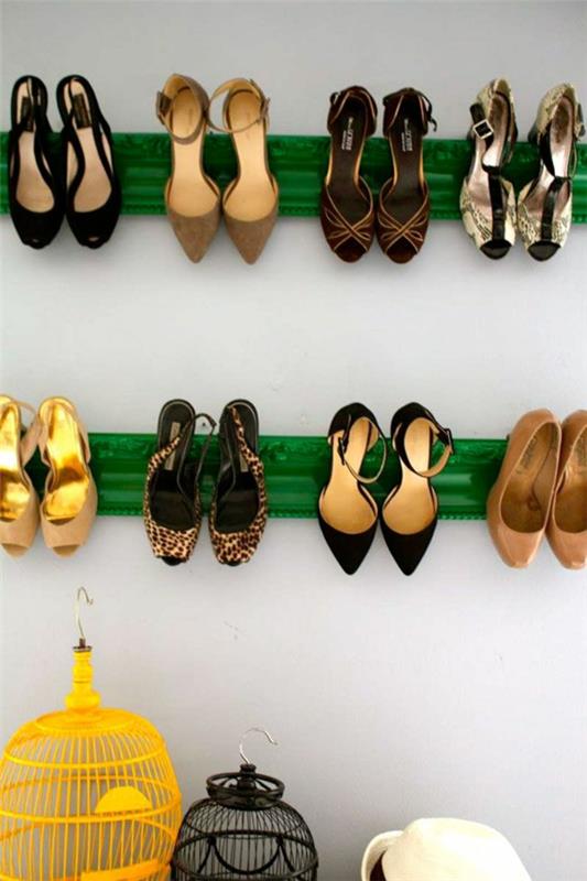 Φτιάξτε τις δικές σας ιδέες για ράφια παπουτσιών ράφια τοίχου ξύλινα πάνελ ξύλινες σανίδες δαπέδου τακούνια παπούτσια
