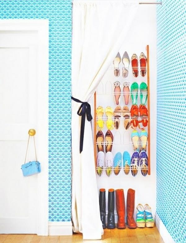 φτιάξτε τις δικές σας ιδέες ραφιών παπουτσιών ράφια τοίχου κουρτίνα