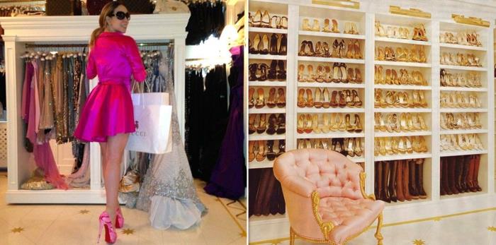 ντουλάπια παπουτσιών των σταρ Mariah Carey ντουλάπα-δωμάτιο