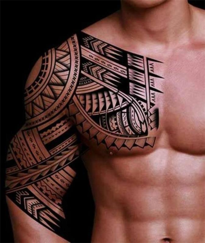 ώμος μαορί τατουάζ μοτίβα άνδρες τατουάζ