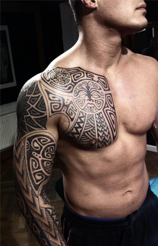 ιδέες τατουάζ ώμου φυλετικό τατουάζ