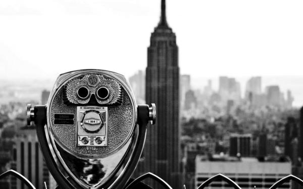 ασπρόμαυρη φωτογραφία New York panorama ρετρό