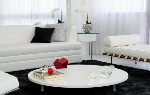 μαύρο λευκό desogn μοντέρνο εσωτερικό σαλόνι διακοσμητικό τραπέζι