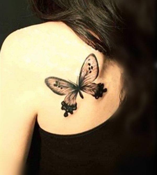 μαύρο τατουάζ πεταλούδα δροσερά τατουάζ