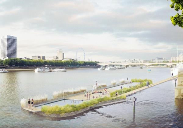 σχέδιο σχεδιασμού πισίνας thames pool studio octopi αρχιτέκτονες