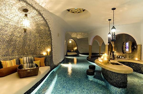 πισίνα στο σπίτι μαροκινό στυλ