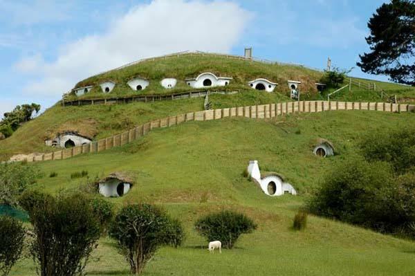αρχιτεκτονική ιδέα της Ζηλανδίας hobbit εξωτερικός σχεδιασμός