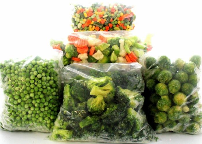φυλάξτε κατεψυγμένα λαχανικά σε σακούλες