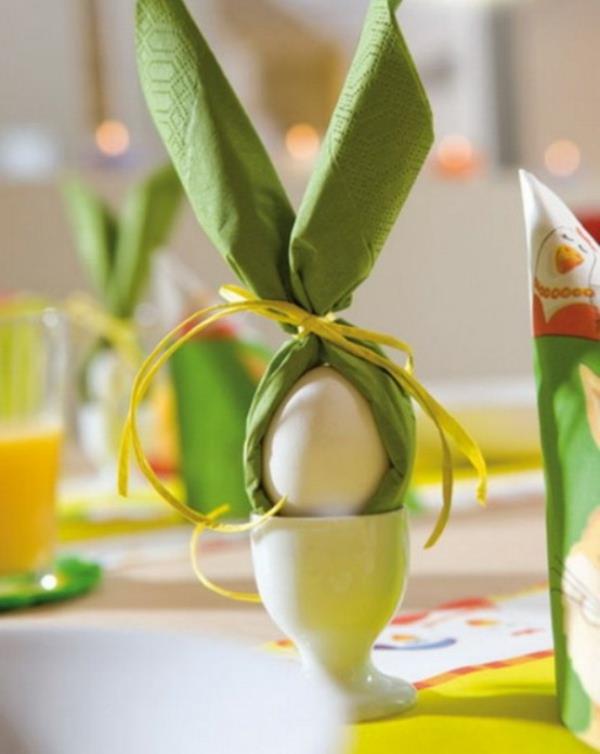 χαρτοπετσέτα ιδέα ασπράδι αυγού πασχαλινό ντεκό τραπέζι