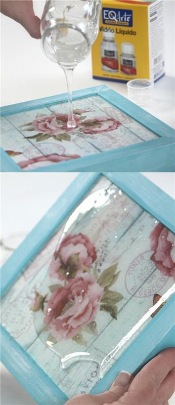 shabby chic deco φτιάξτε μόνοι σας υγρό γυαλί