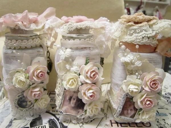 shabby chic deco φτιάξτε τις δικές σας ιδέες τριαντάφυλλα υφασμάτινες φωτογραφίες