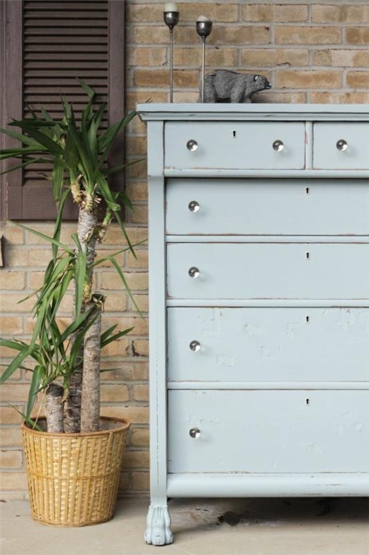 Shabby chic φτιάξτε μόνοι σας μπλε μπλουζάκια