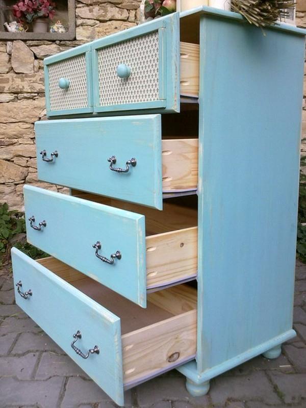 κάντε shabby chic μόνοι σας γαλάζια ντουλάπα