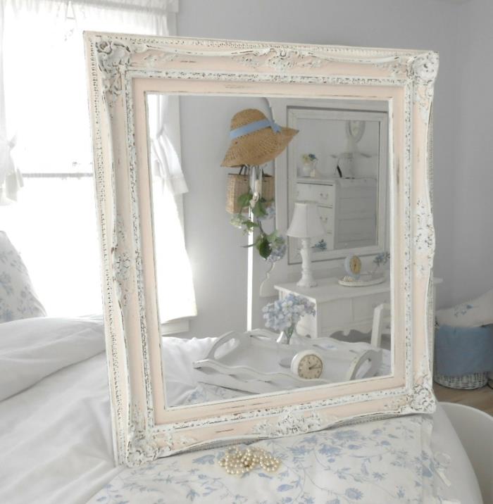 shabby chic φτιάξτε μόνοι σας ιδέες διακόσμησης επίπλων κορνίζες