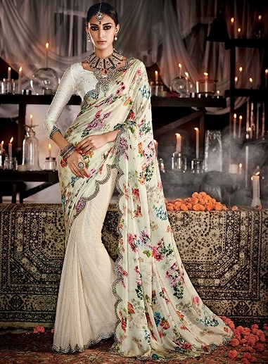 Likralı Işıltılı Sari