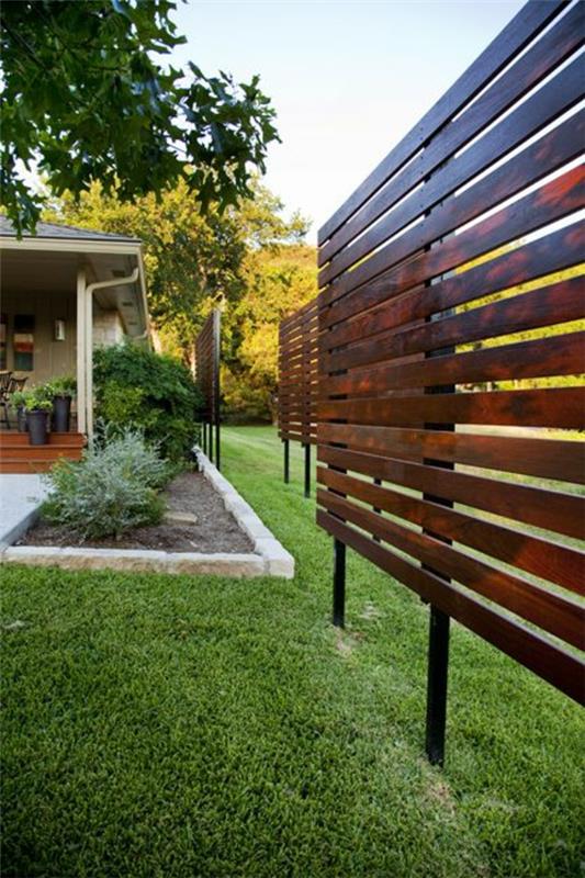 Απόρρητο φράχτη ιδέες σχεδιασμού κήπου ξύλινα πάνελ φράχτη κήπου
