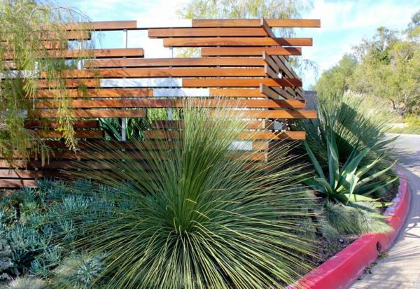 Απόρρητο φράχτη ιδέες σχεδιασμού κήπου φράχτη κήπου ανοίγματα ξύλινων δοκών