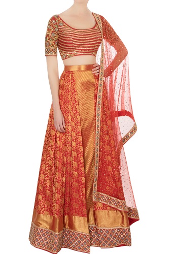 Kanjivaram İpek Lehenga