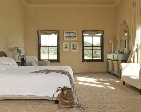 sisal χαλί υπνοδωμάτιο φυσικό χρώμα διπλό κρεβάτι