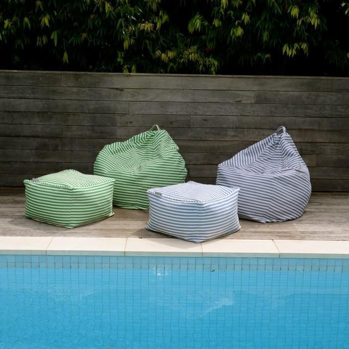 λωρίδες σχεδιασμού εξωτερικής πισίνας beanbag χρωματιστές