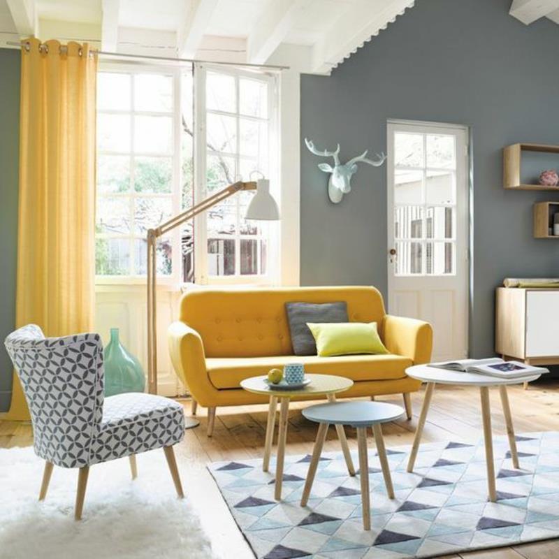 Σκανδιναβικό ζωντανό μινιμαλιστικό σχεδιαστικό χρώμα με έμφαση κίτρινο