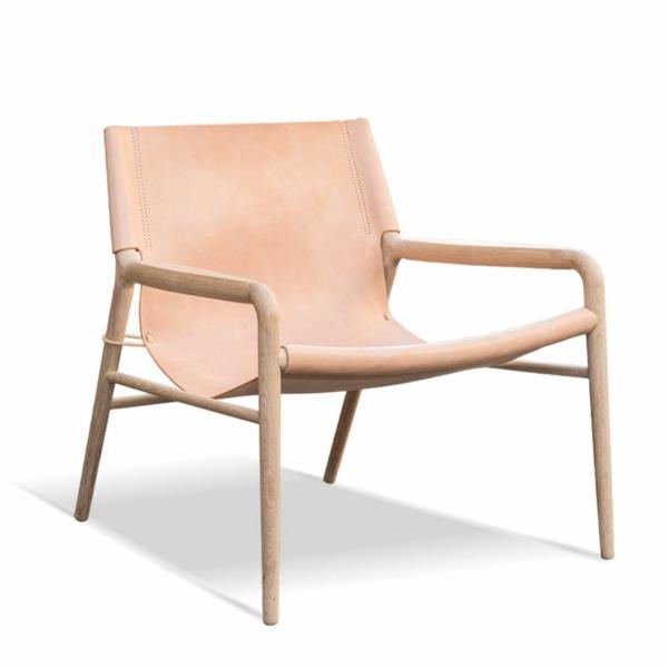 σκανδιναβικές καρέκλες σχεδιαστών επίπλων ξύλο και δέρμα