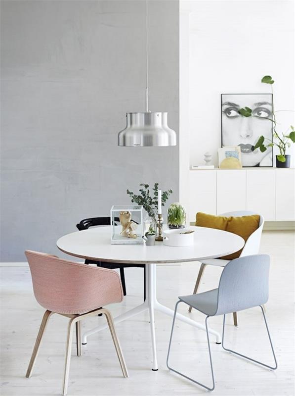 Σκανδιναβικά έπιπλα στρογγυλά τραπέζια τραπεζαρίας τραπέζια τραπεζαρίας με καρέκλες