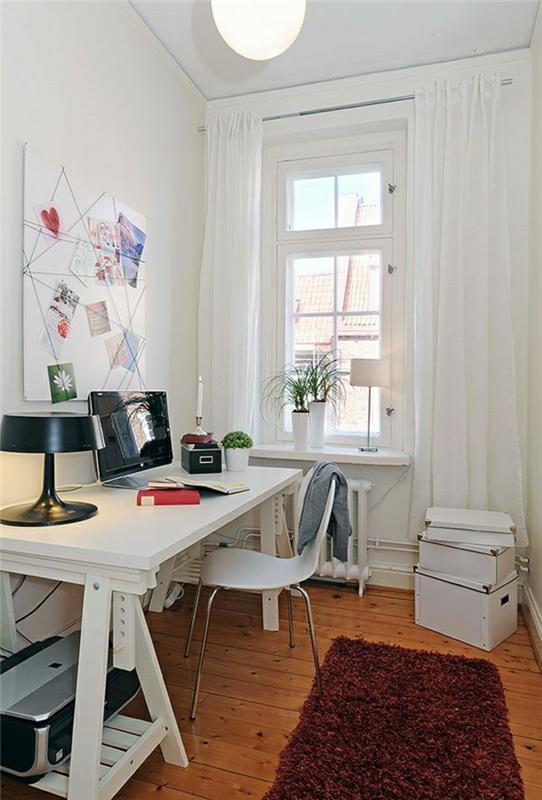 Σκανδιναβική ιδέα γραφείου επίπλων φιλοξενεί σύγχρονο λευκό εξοπλισμό