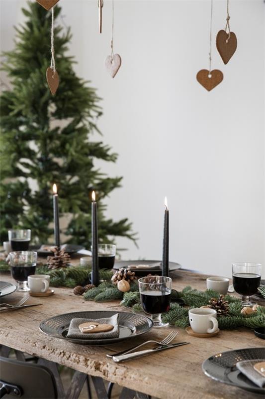 σκανδιναβικές ιδέες Χριστουγεννιάτικων διακοσμήσεων διακοσμήσεις τραπεζιού