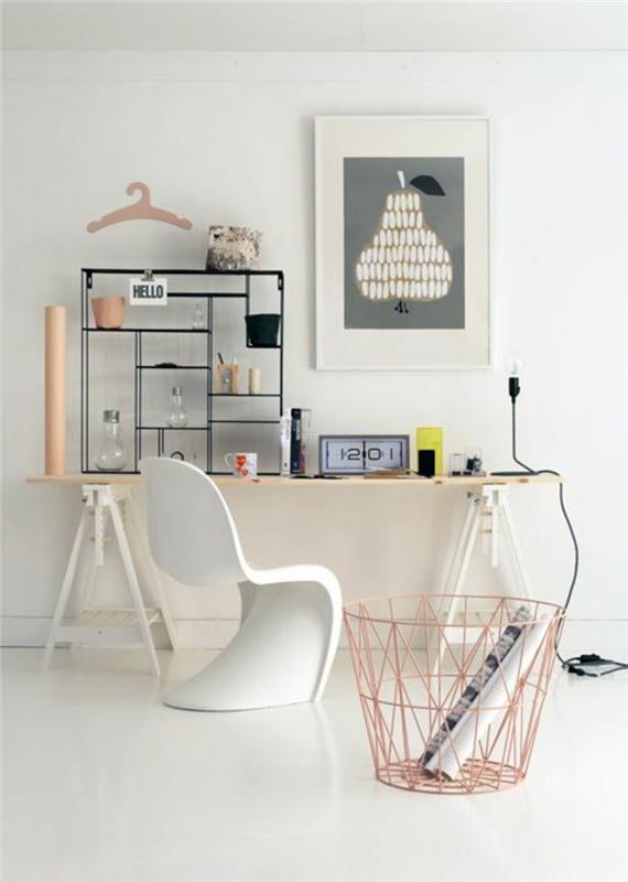 Σκανδιναβικός σχεδιασμός Παραδείγματα επίπλωσης Δημιουργήστε ένα γραφείο στο σπίτι