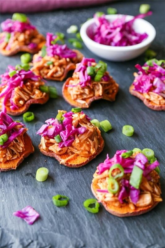 γλυκοπατάτες καναπεδάκια vegan συνταγές για finger food