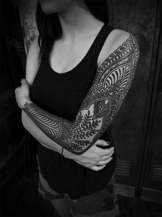 ιδέες τατουάζ μανικιών για γυναίκες mehndi