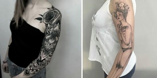 ιδέες τατουάζ μανικιών για γυναίκες vintage στυλ