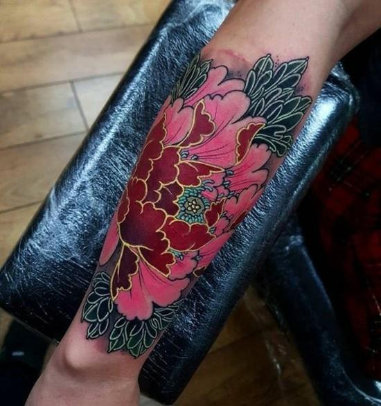 μανίκι ιδέες τατουάζ χρυσά λουλούδια