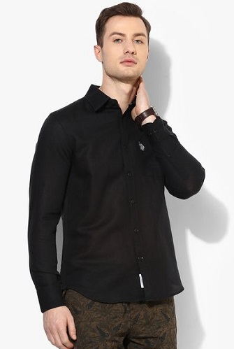 Siyah Casual Slim Fit Gömlek