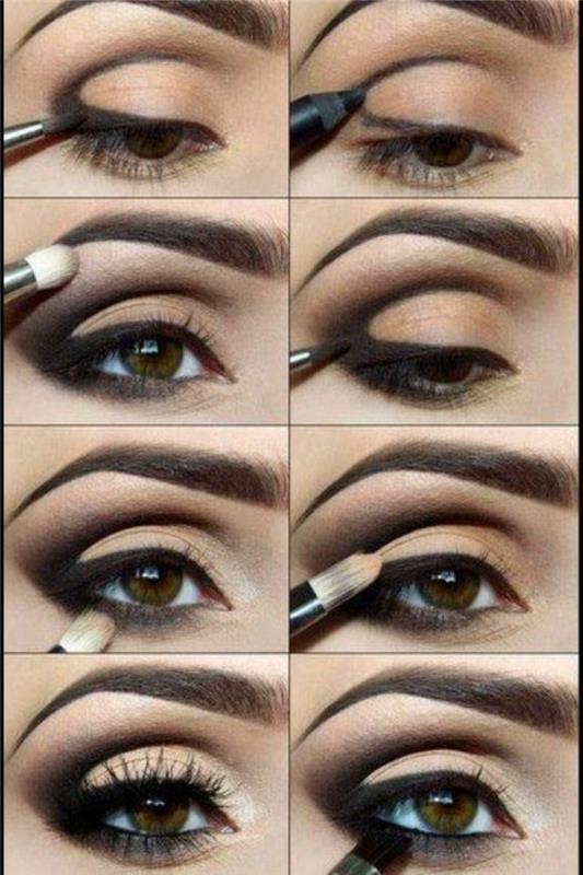 smokey eyes μακιγιάζ οδηγίες μακιγιάζ συμβουλές μακιγιάζ καστανά μάτια βήμα βήμα δράμα