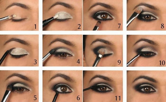 smokey eyes μακιγιάζ οδηγίες μακιγιάζ συμβουλές μακιγιάζ καστανά μάτια βήμα βήμα