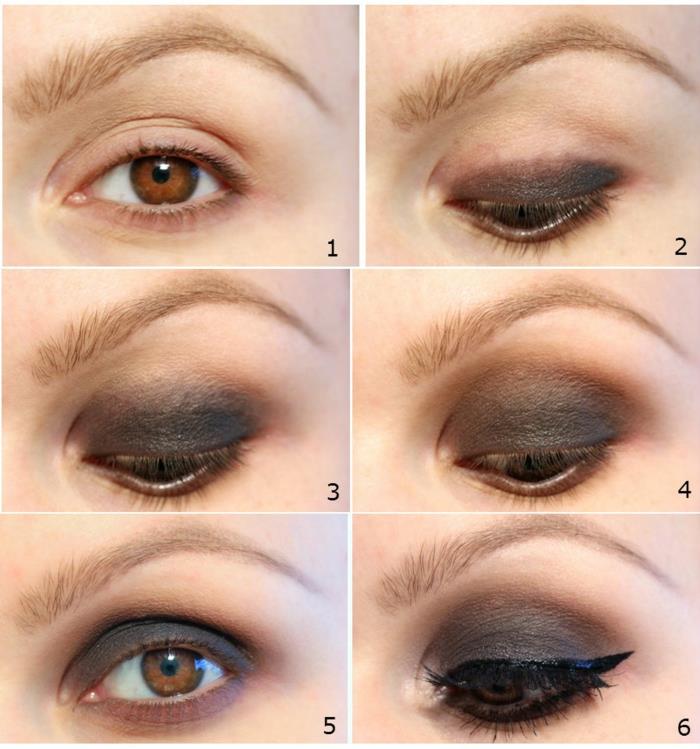 smokey eyes μακιγιάζ οδηγίες μακιγιάζ συμβουλές μακιγιάζ καστανά μάτια βήμα βήμα3