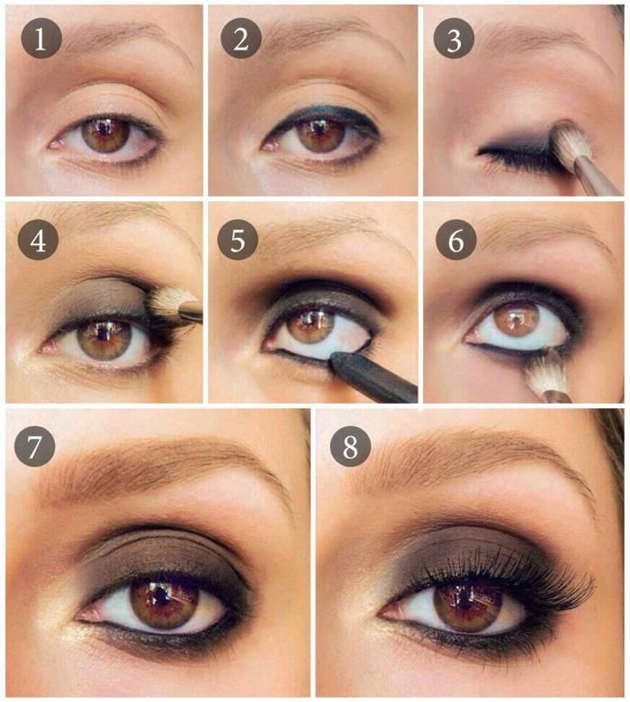 smokey eyes μακιγιάζ οδηγίες μακιγιάζ συμβουλές μακιγιάζ καστανά μάτια βήμα βήμα4