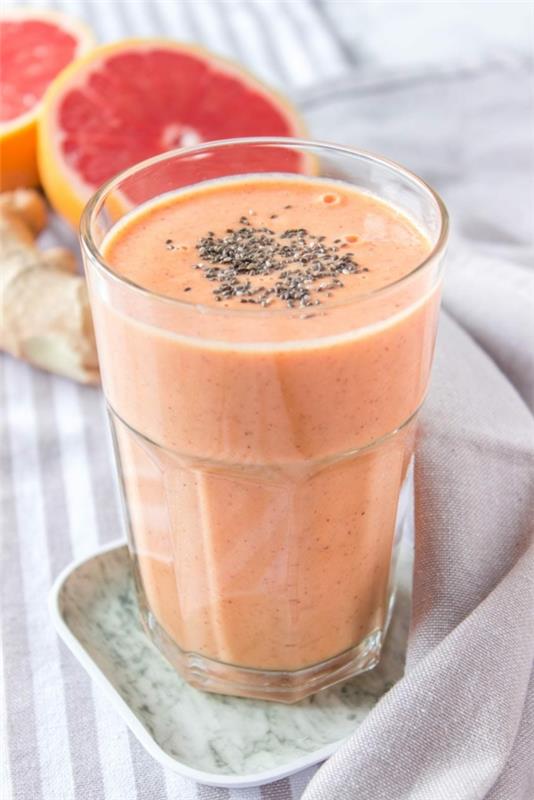 smoothie τζίντζερ γκρέιπφρουτ υγιές