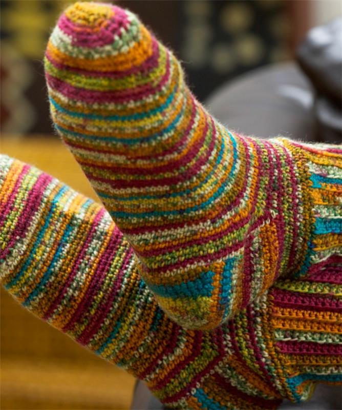 τακούνι δεμένη πολύχρωμη κάλτσα πλέξιμο μοτίβο γιόγκα κάλτσες ζεστό