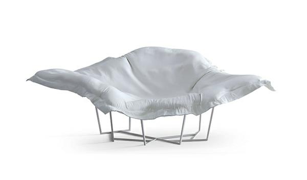 καναπές με λειτουργία χαλάρωσης Jean Marie Massaud λευκό κάλυμμα